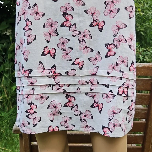 VGC Size 10 linen mix slip dress, light, cool, breezy perfect summer dress ☀️ - Picture 6 of 13